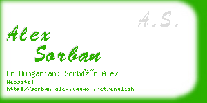 alex sorban business card